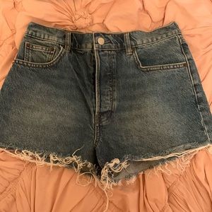 reformation jean shorts